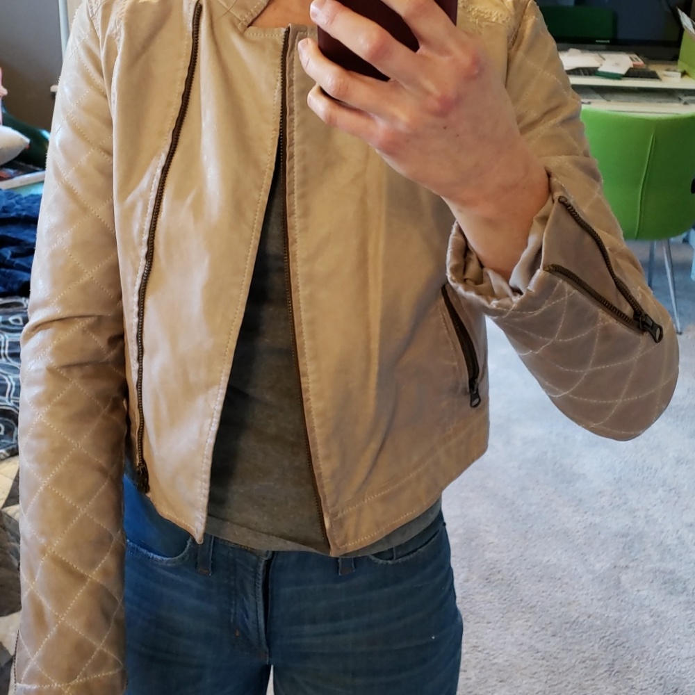 Free people vegan leather biker jacket